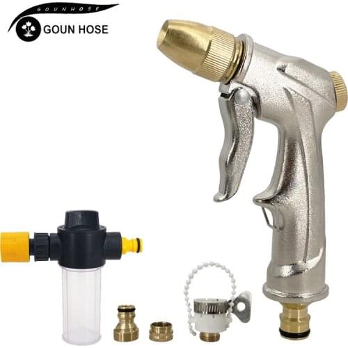 Garden Water Gun High-pressure Water Hose Nozzle Foam Car Wash Cleaning Tools Plantenspuit Watering Water Spray Gun Dropshipping
