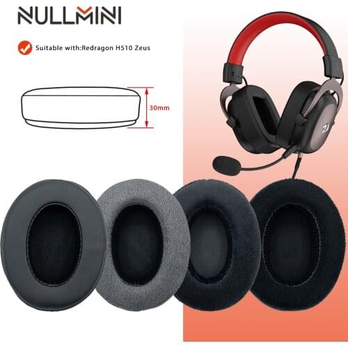 NullMini Replacement Earpads for Redragon H510 Zeus Headset Headphones Leather Sleeve Earphone Earmuff