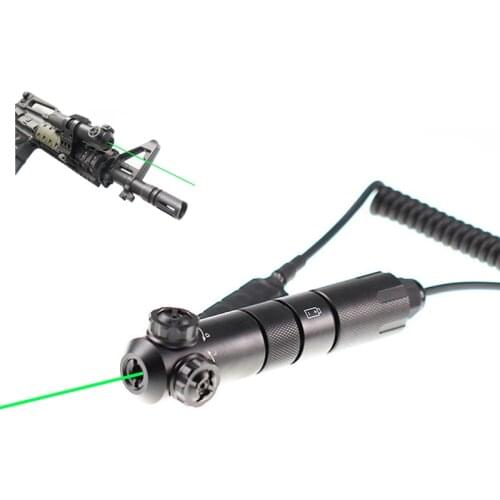 Tactical IPX8 Waterproof Green IR Laser Scope Sight AR15 AK47 Laser Dot Sight for Rifle Airsoft Guns with Picatinny Rail