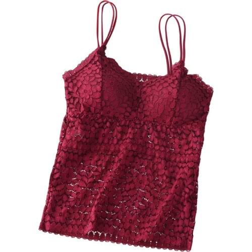 Tube Top Camisole Bottoming Underwear Woman Lace Chest Without Steel Ring Gathered