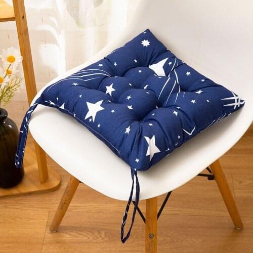 Thickened Brushed Chair Cushion Square Printed Cotton Seat Pad Dining Room Tatami Pillow Mat Soft Sofa Cushion Home Decor