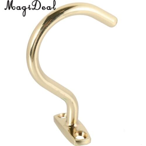 MagiDeal Gold Snooker Billiard Table Board Cue Brass Hook to Hold Bridge Stick Pool Rack Billiard Parts With 2 Mounting Screws