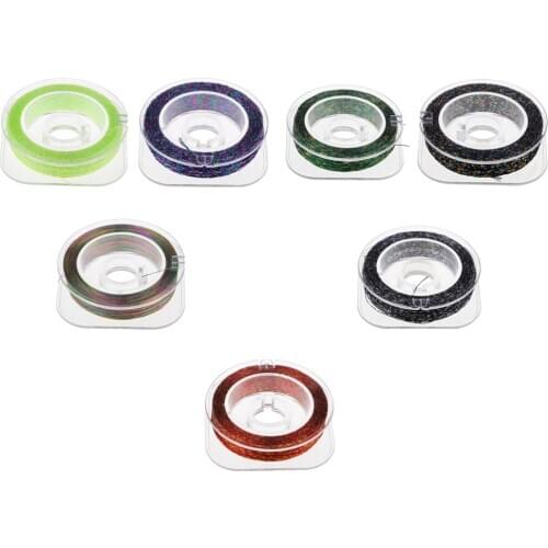 1 Roll DIY Fishing Lure Tying Making Flash Fly Tying Thread Material Tackle Durable to Use