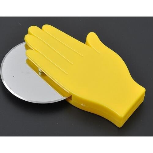 1PC Stainless Steel Pizza Cutter Palm Shape Pizza Wheels Cutters Cake Bread Round Knife Cutter Pizza Tools OK 0497