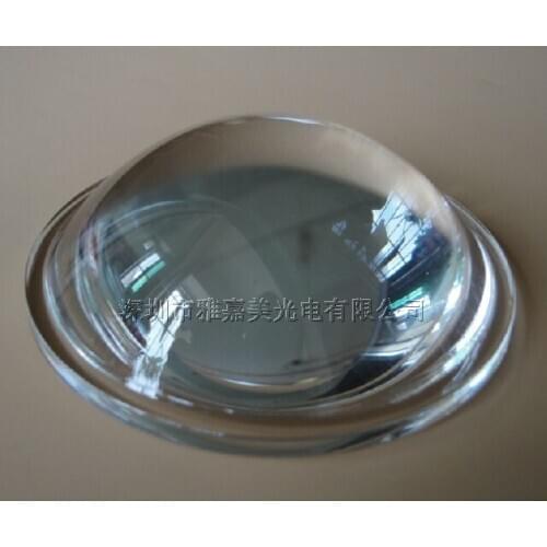 10W-100W Glass LED lens 66MM optical glass lens, high power LED Plano convex lens