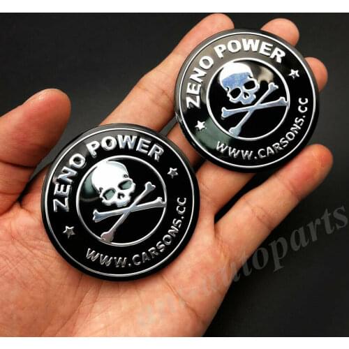 2pcs Skull Skeleton Car Emblem Badge Motorcycle Gas Fuel Tank Decal Sticker
