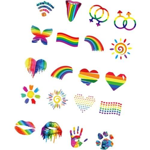20 Pieces Colorful Body Art Sun Temporary Tattoos Makeup Leg Arm Stickers