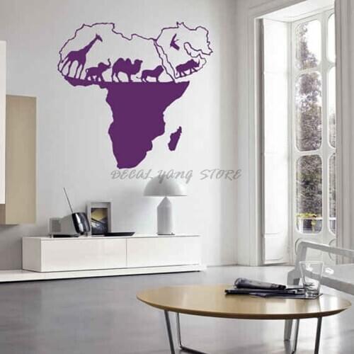 Afirca Map Acrylic 3D Wall Sticker For Living Room Office Home Decor World Map Wall Decals Mural for Kids Room B2-017