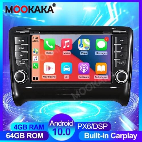Android 10.0 4+64GB Car Radio Carplay For AUDI TT 2006-2012 Touch Screen Autoradio DSP CD DVD Multimedia Player GPS Navigation