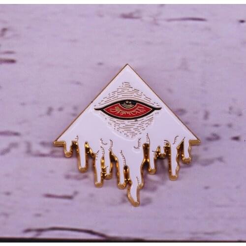 Eye of Decadence pin Picasso style Perspective eye brooch