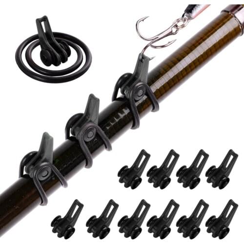 10pcs/lot Plastic Fishing Lure Bait Hook Keeper Holder for Fishing Rod Pole Safety Holder Fishing Tackle Hooks Accessories