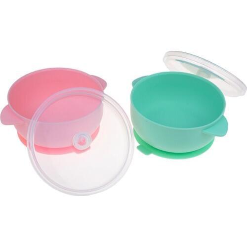 Baby Suction Plate Silicone Feeding Tableware Soft Lid Dinnerware Kids Toddler Assist Dishes BPA Free High Quality Silicone