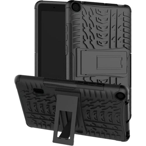 Hybrid Armor Kickstand Silicon Tablet Case for Huawei MediaPad T3 7 BG2-W09 7.0 inch WiFi Version Stand Cover Funda+Film