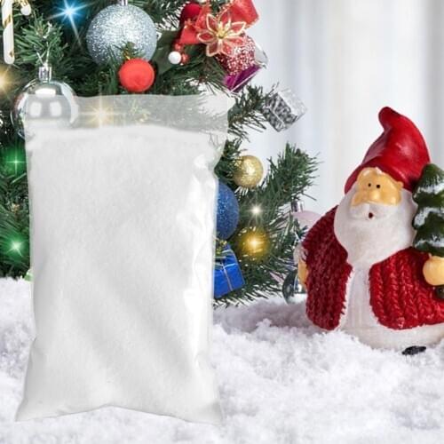 Artificial Snow Instant Fluffy Snow Powder Non-toxic Recyclable Fake Snow Simulation Snowflake for Christmas Party Decoration
