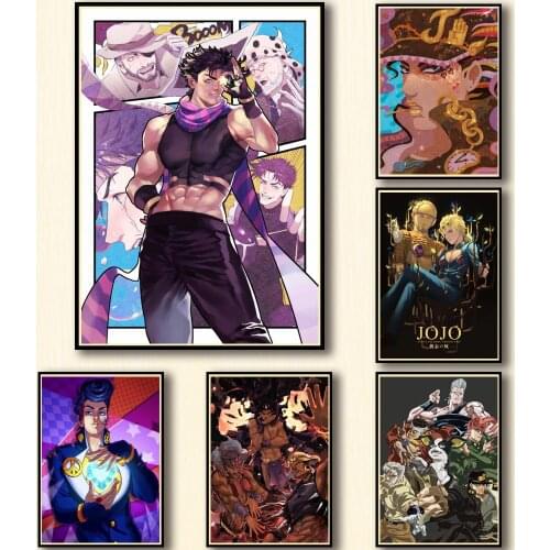 Canvas Painting Wall Art Anime Prints JoJos Bizarre Adventure Posters Room Decor Pictures for Bedroom Kids Home Decoration