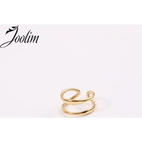 JOOLIM Double Band Ring Effortless Chic Stainless Steel Rings for Women
