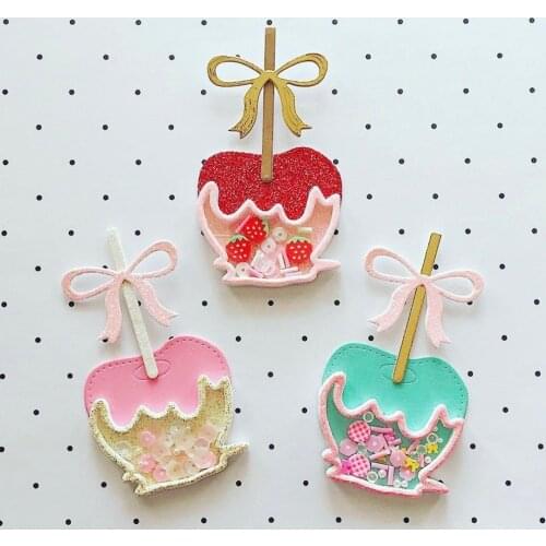 KSCRAFT Caramel Apple Shaker Metal Cutting Dies Stencils for DIY Scrapbooking Decorative Embossing DIY Paper Cards