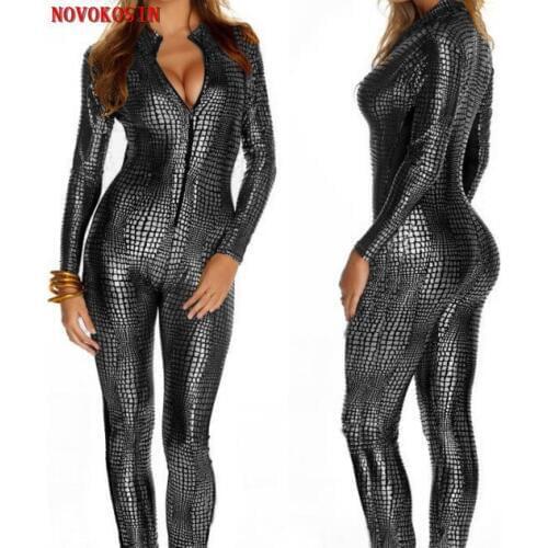 M-2XL 2018 Sex Hot Sexy Imitation Leather Strap Snake Leopard Erotic Women Sexy Erotic Lingerie Serpentine Sleepwear DS Costume