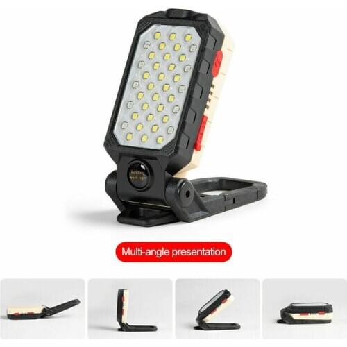 New Magnetic Suspension Maintenance Lamp Portable COB LED Work Light Lamp Folding Inspection Torch USB Rechargeable