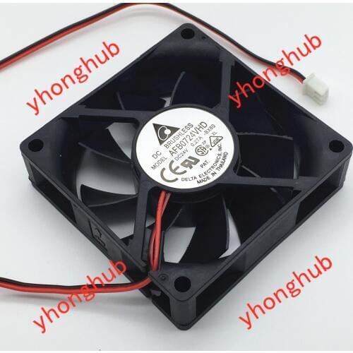 Delta Electronics AFB0724VHD BX60 DC 24V 0.27A 70x70x20mm 2-Wire Server Cool ing Fan
