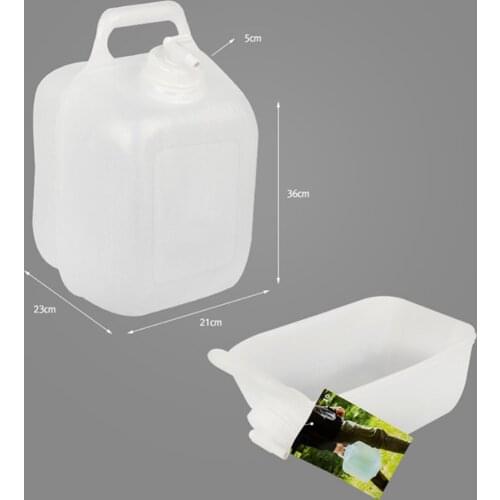 Water Container Carrier Jug for Outdoors Backpack Foldable Water Canteen