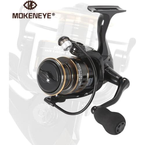 10KG Max Drag HE Fishing Reel Spool Spinning Reel All Metal Stainless Steel Handle Line Spool Black&Red Fishing Accessories
