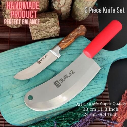 SurLaz Kitchen Knives Handmade High Quality Professional Stainless Steel Meat Knife Salad Knife Onion Line