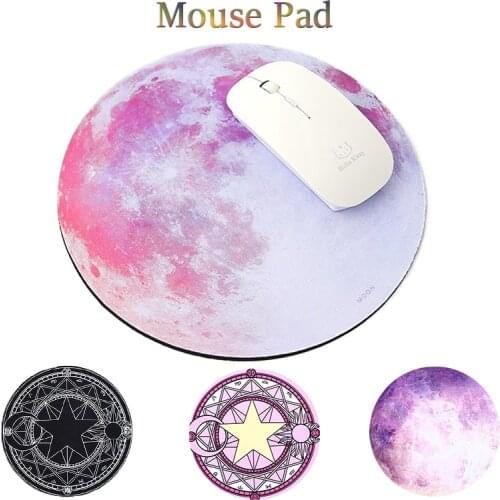 Universal Office Desk Mat Desktop Round Non-slip Mousepad Planet Series Rubber Gamer Gaming Mouse Pad For PC Laptop Notebook