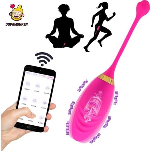 App Controlled Panties Vibrator Vibrating Jump Eggs Wearable Dildo Vibrator Vaginal Massage Training Wireless Sex Toy for Woman