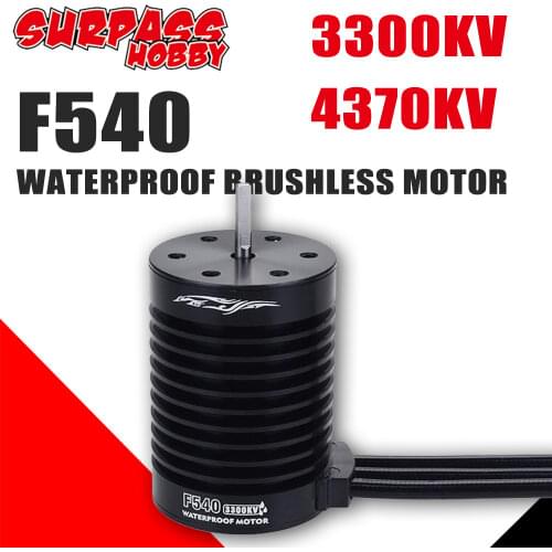 SURPASS HOBBY Waterproof F540 Sensorless Brushless Motor 3300KV 4370KV for 1/10 RTR RC Car Traxxas Axial Redcat HSP Off-road Car