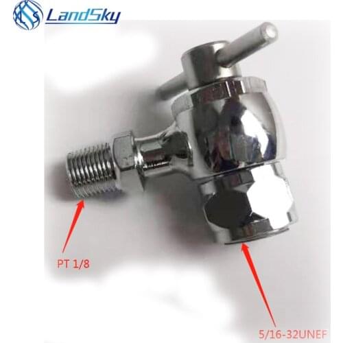 Gauging assembly kit hydraulic accumulator charging valve connects to accumulator gas valve nitrogen bottle regulator PT 1/8