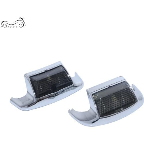 1Pair Motor Front&Rear Fender Tip Light Smoke Lens For Harley Touring Electra Glide FLHT FLT FLHS FLHR 80-13 FLSTC Softail FLSTN