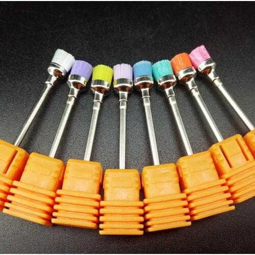 1pcs Random color Nail Drill Brush Electric 2.35mm Machine Professional Nail Art Drill Bit Cleaning Manicure Drills Accessories