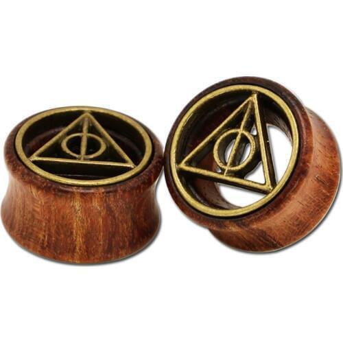 2pcs fashion wood ear plugs and tunnels wooden gauge double flare 8mm-20mm body piercing jewelry anti-allergic for men women new