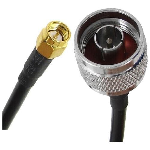 2 piece SMA Connector to N type Connector Adapter SMA Male to N Male Wifi Antenna Pigtail Cable Adapter 40cm Length