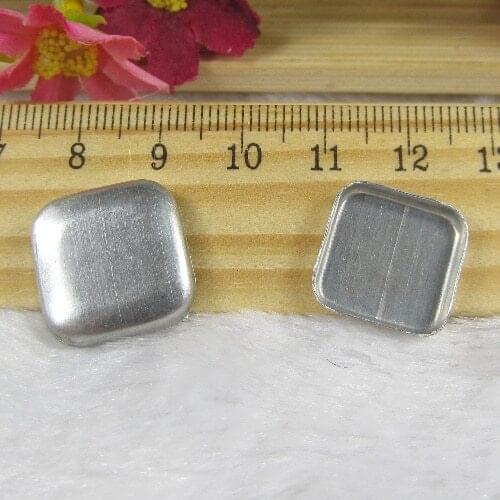 500 set Square Fabric Cloth Covered Button Component with Flat Back Hair Accessories 36L 40L Wholesale free shipping