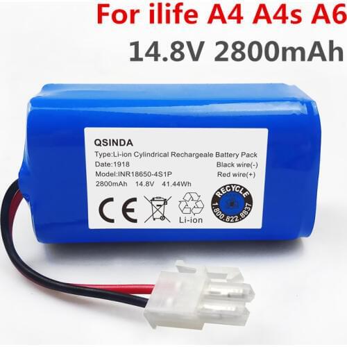 Rechargeable ILIFE Battery 14.8V 2800mAh robotic vacuum cleaner accessories parts for Chuwi ilife A4 A4s A6