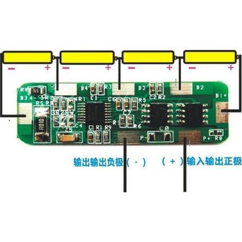 Free Shipping! 4S 18650 lithium battery protection board 14.8V 16.8V Working current 6A