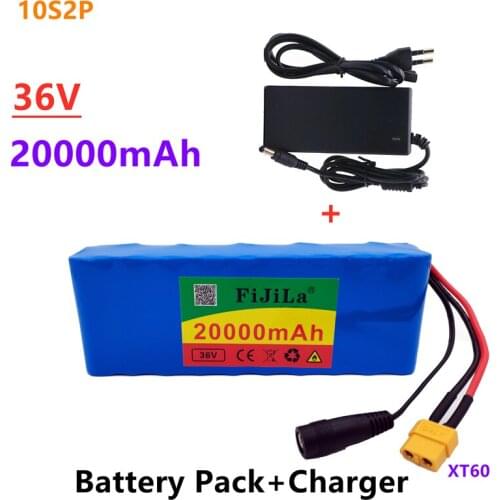 36V 20Ah 10S2P 18650 Rechargeable battery pack 20000mAh,modified Bicycles,electric vehicle 42V Protection PCB +42V Charger