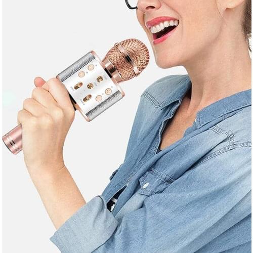 Bluetooth Karaoke Microphone Wireless Microphone Professiona Speaker Handheld Microfone Player Singing Recorder Mic
