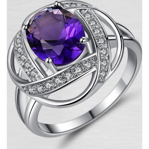 Zircon Ring Pendant Single Product Ladies Ring Mini Fashion Creative Closed Metal Ring Colorful Decorative Party Ladies Jewelry