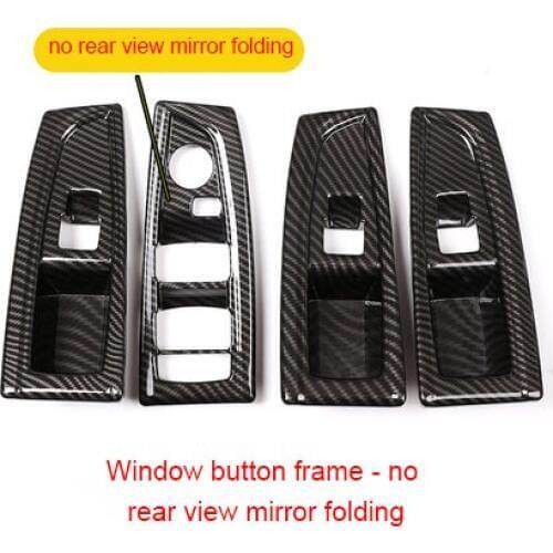 For BMW 2 series Gran tourer F46 218i 220i 2015-2019 carbon fiber Window button frame - no rear view mirror folding 4pcs