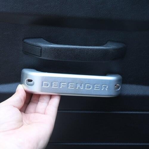 For Land Rover Defender 90 110 130 2014-18 Car styling Aluminum alloy Silver/Red/Black Car Interior Door Handle Trim Accessories