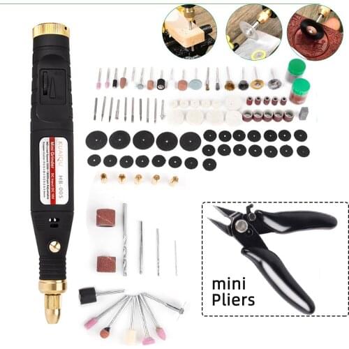 DIY Mini Electric Drill Grinder Set Drilling Engraving Electric Tools 5000~18000rpm Mini Drill position for Dremel Rotary Tools