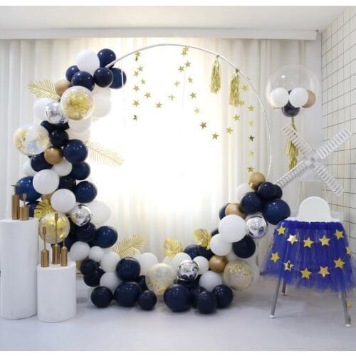 10ft Circle Balloon Garland Hoop Kit Yellow Blue Pink Balloons Leaves Tassel Wedding Backdrop Birthday Anniversary Party Decor