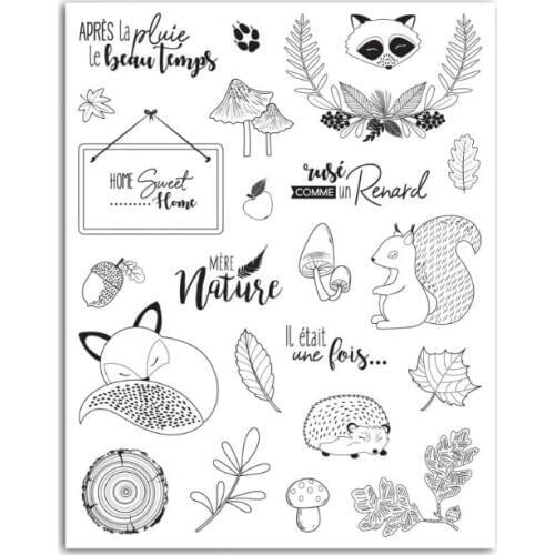 French fox Transparent Clear Silicone Rubber Stamp Seal DIY Scrapbooking photo Album A0797