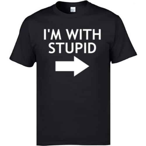 Comfortable Im With Stupid Man T Shirts Hip Hop NEW YEAR DAY Tops & Tees Crewneck Cotton Sweatshirts