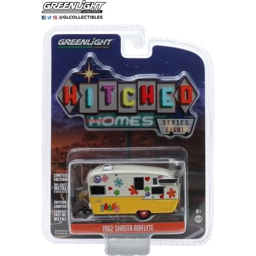 GreenLight 1:64 Shasta Airflyte - Peace boutique alloy car toys for children kids toys Model original box