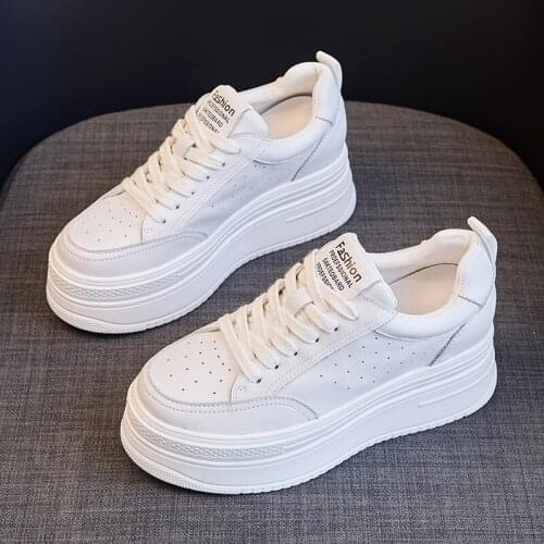 White Sneakers Womens Shoes Spring 2021 Flat Shoes Womens Sneakers Woman Fashion Platform Shoes Woman High Heel Casual Sneaker