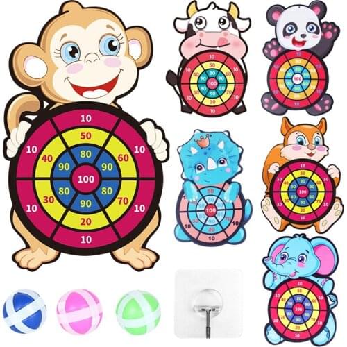 Target Sticky Ball Dartboard Creative Throw Party outdoor Sports indoor Cloth toys Educational Board games for kids Basketball